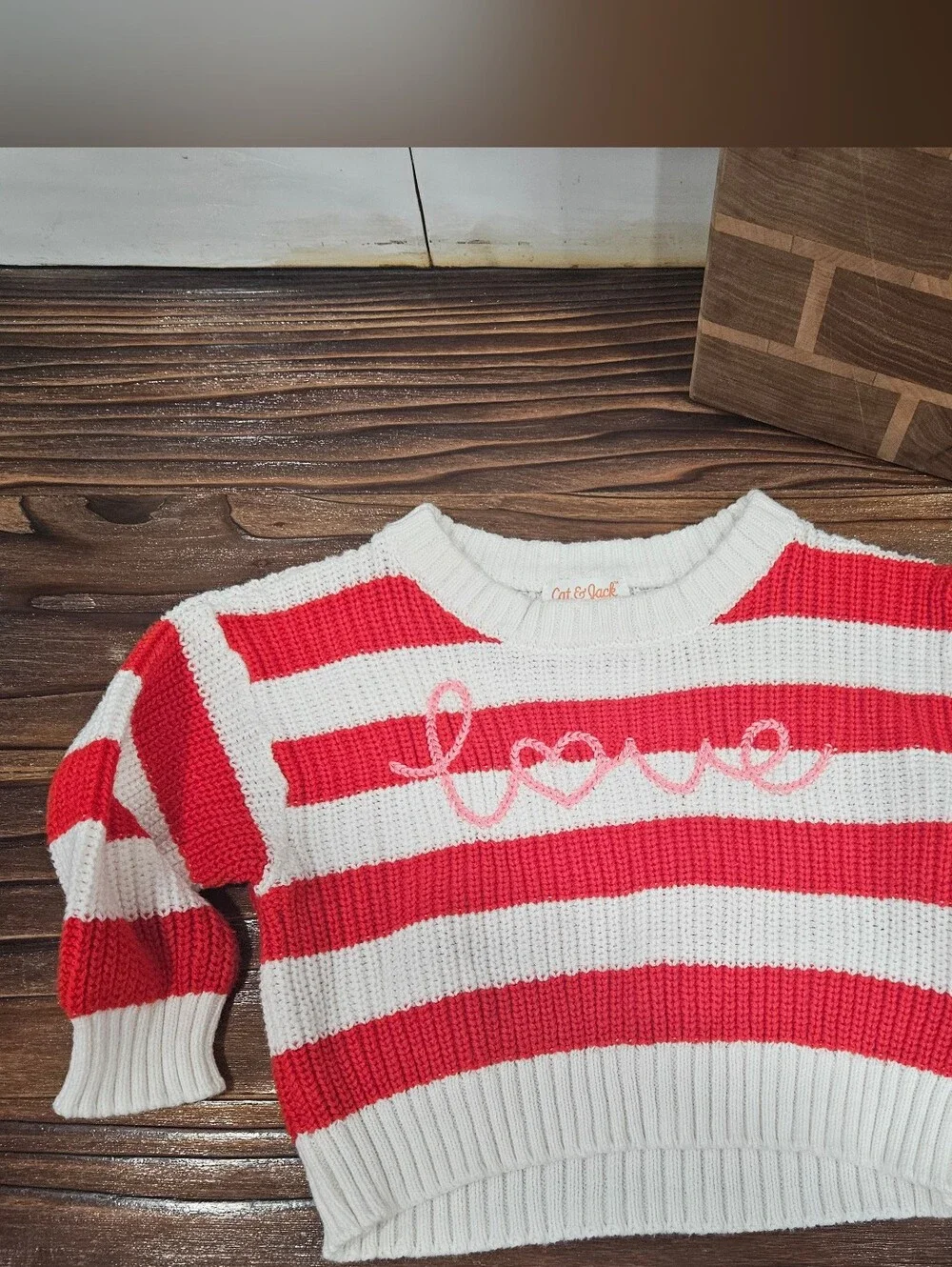 Toddler 12 Month Girl Heart Love Sweaters With Red Jeans